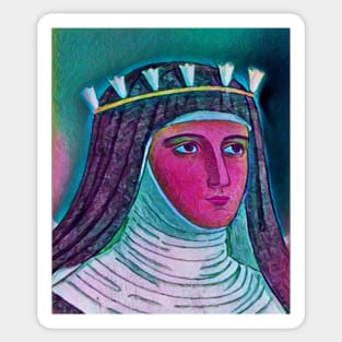 Hildegard of Bingen Portrait | Hildegard of Bingen Artwork 4 Sticker